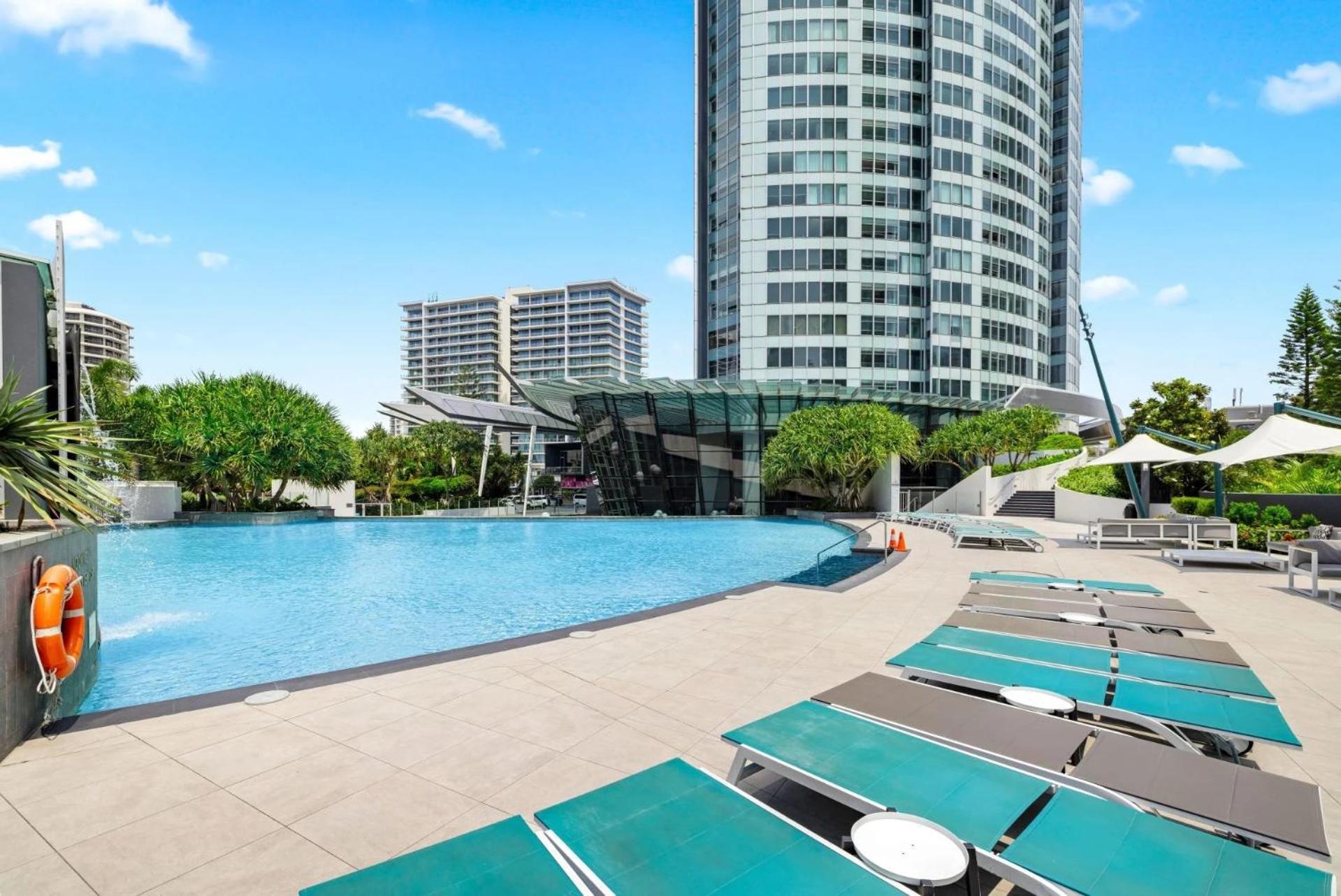 Q Tower At Surfers Paradise - Self Contained Apartments Guldkusten Exteriör bild