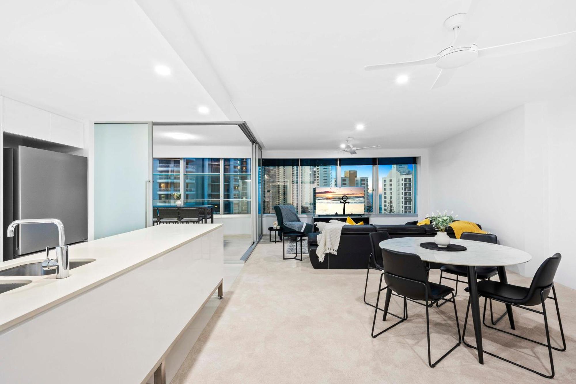 Q Tower At Surfers Paradise - Self Contained Apartments Guldkusten Exteriör bild
